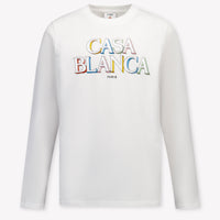 Casablanca Kinder Unisex T-Shirt In Wit