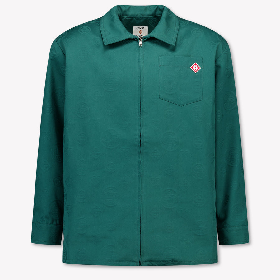 CASABLANCA Kids Boys Cardigan In Dark Green