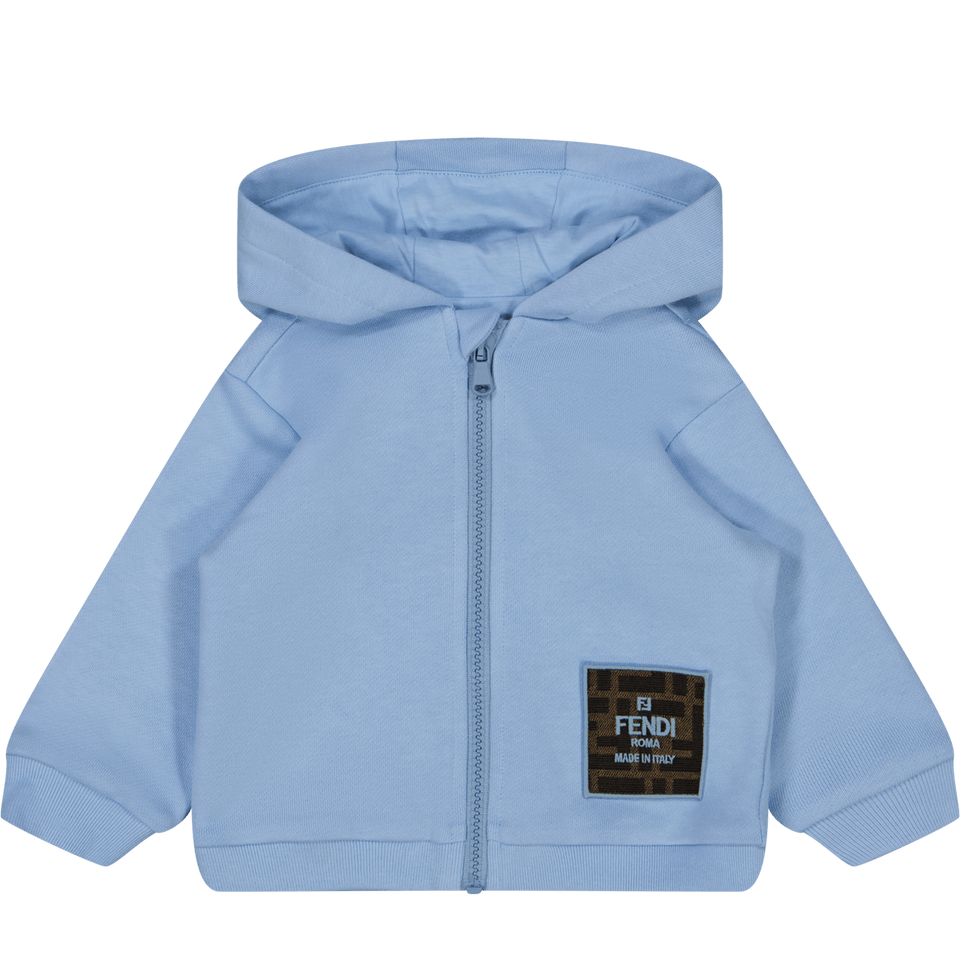 Fendi Baby Unisex Vest Licht Blauw 3 mnd