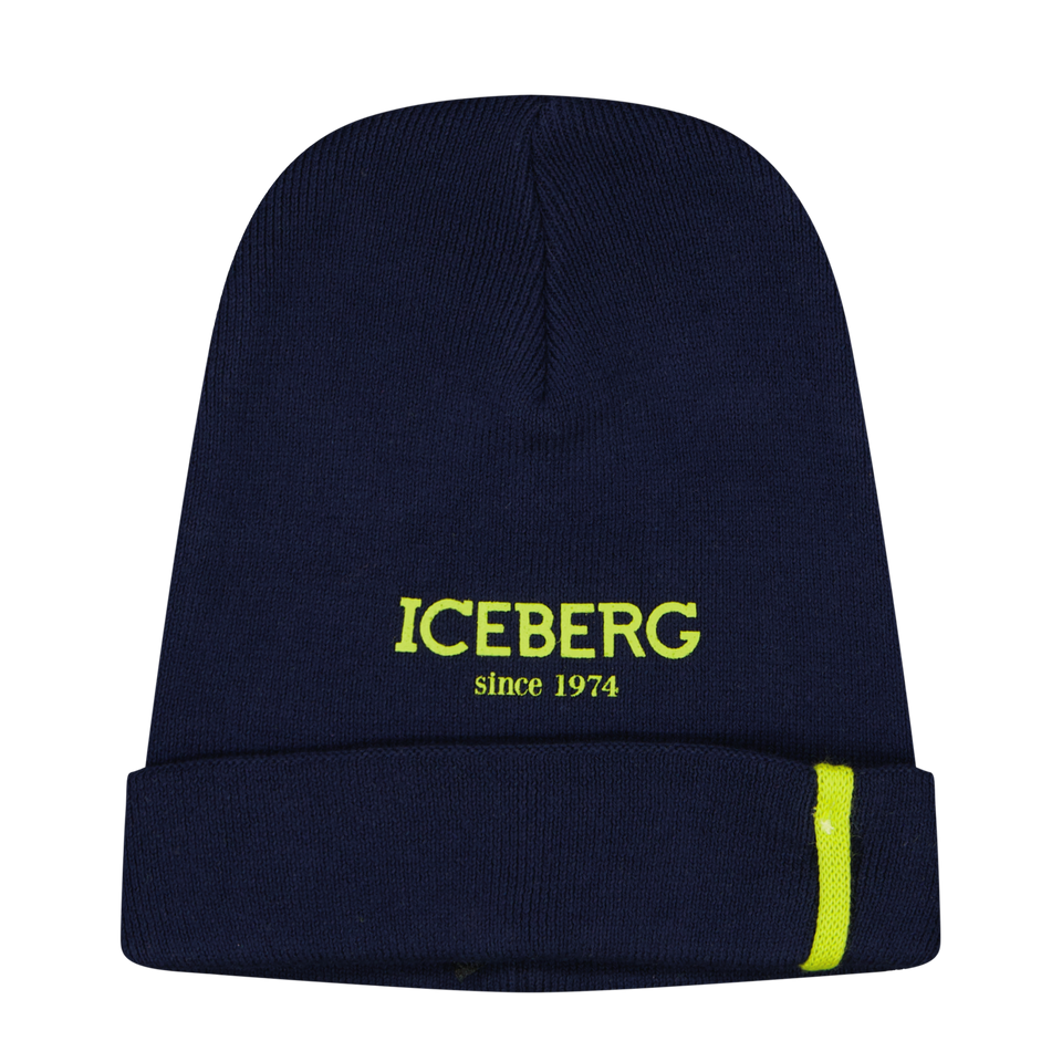 Iceberg Baby Jongens Muts Navy 44CM