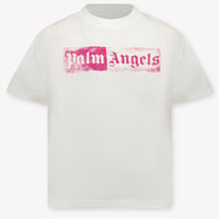 Palm Angels Kids Girls T-Shirt In White