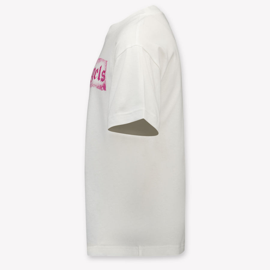 Palm Angels Kids Girls T-Shirt In White