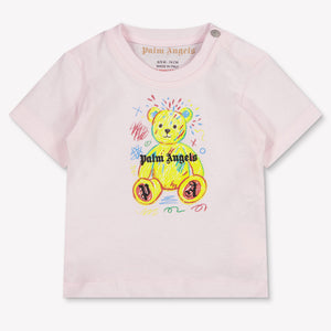 Palm Angels Baby Meisjes T-Shirt In Licht Roze