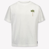 Palm Angels Kids Unisex T-Shirt In White