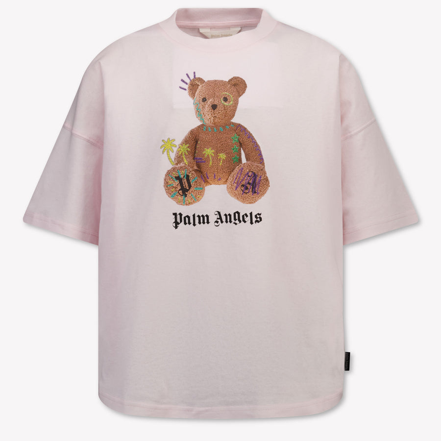 Palm Angels Kinder Meisjes T-Shirt In Licht Roze