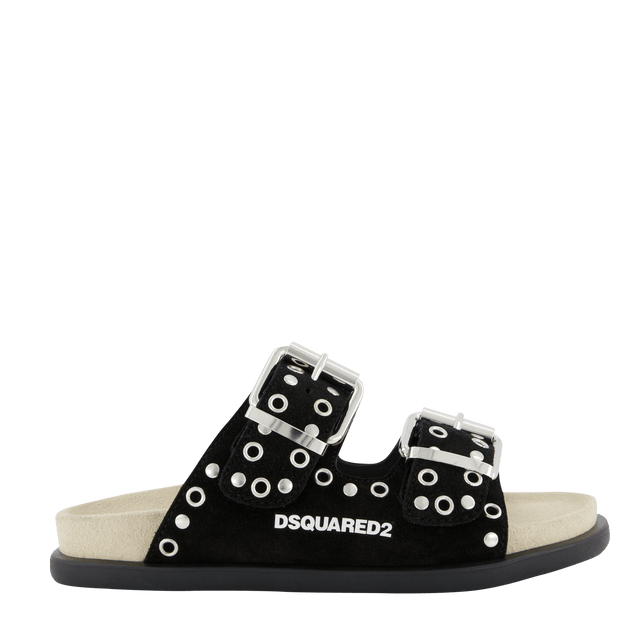 Dsquared2 Kinder Unisex Slippers Zwart 31