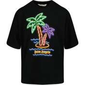 Palm Angels Kinder Jongens T-Shirt Zwart