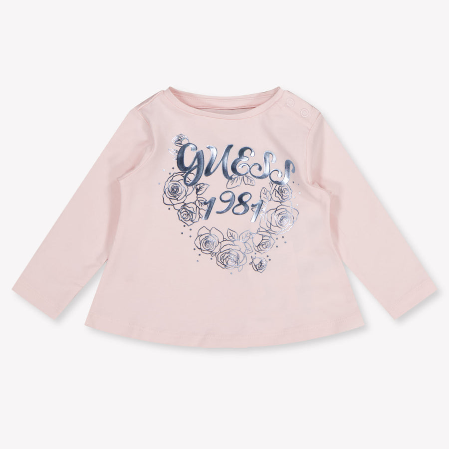 Guess Baby Meisjes T-Shirt In Licht Roze