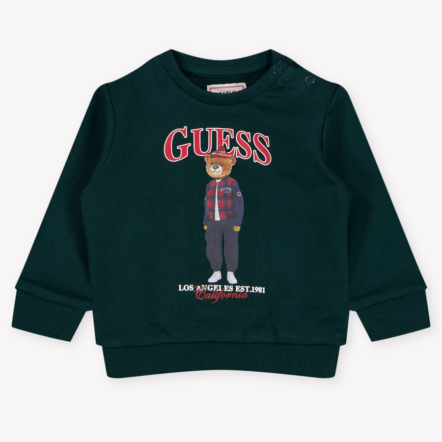 Guess Baby Boys Sweater In Dark Green