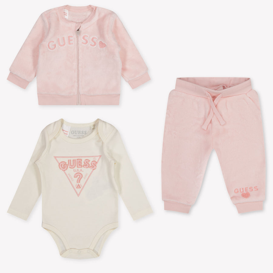 Guess Baby Meisjes Joggingpak In Licht Roze