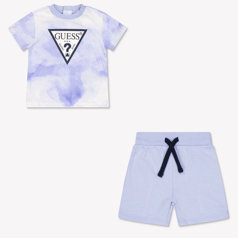 Guess Baby Boys Set In Light Blue