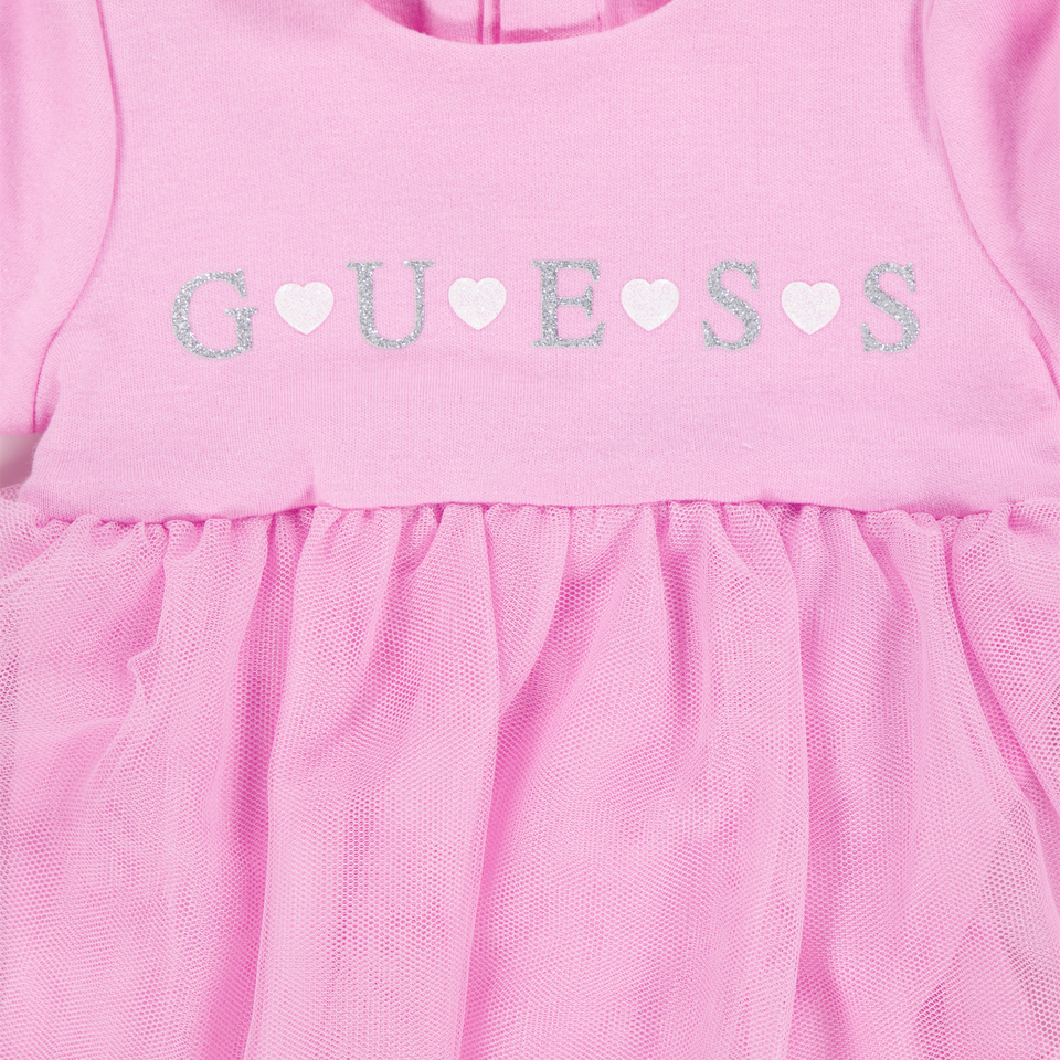 Guess Baby Meisjes Jurk In Roze