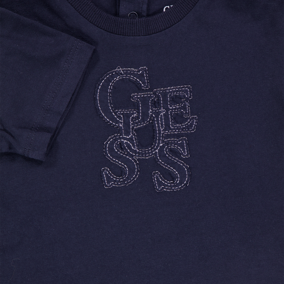 Guess Baby Jongens T-Shirt In Navy