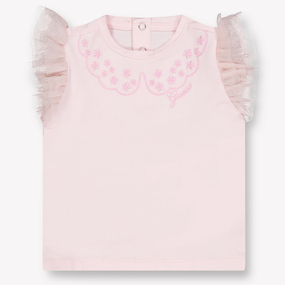 Guess Baby Meisjes T-Shirt In Licht Roze