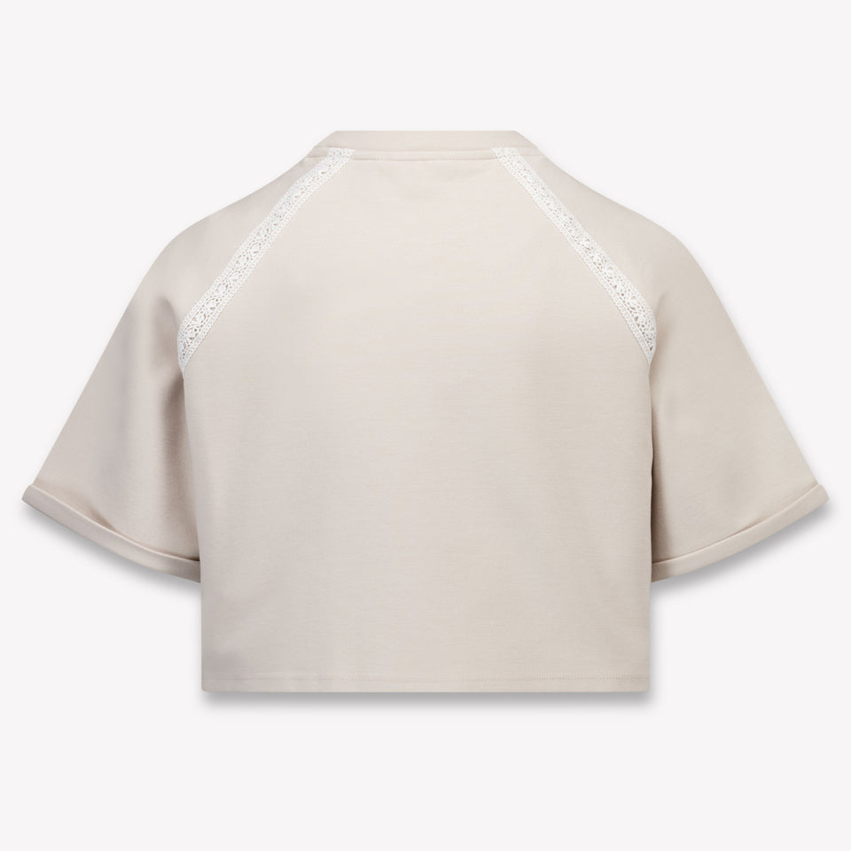Guess Kinder Meisjes T-Shirt In Licht Beige