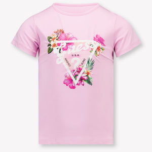Guess Kids Girls T-Shirt In Light Pink