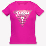 Guess Kids Girls T-Shirt In Fuchsia