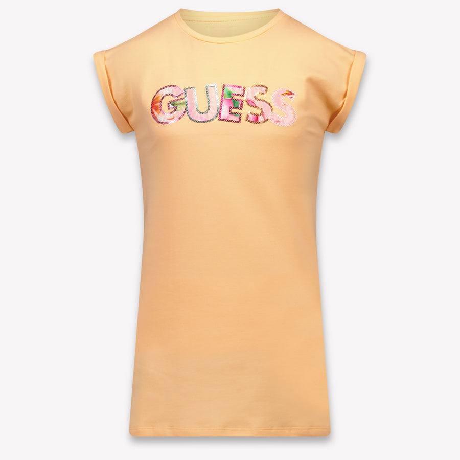 Guess Kinder Meisjes Jurk In Zalm
