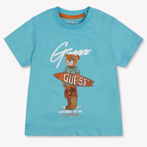Guess Baby Jongens T-Shirt In Turquoise