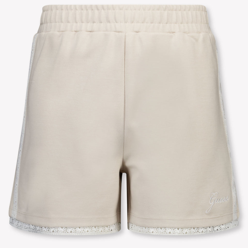 Guess Kids Girls Shorts In Light Beige