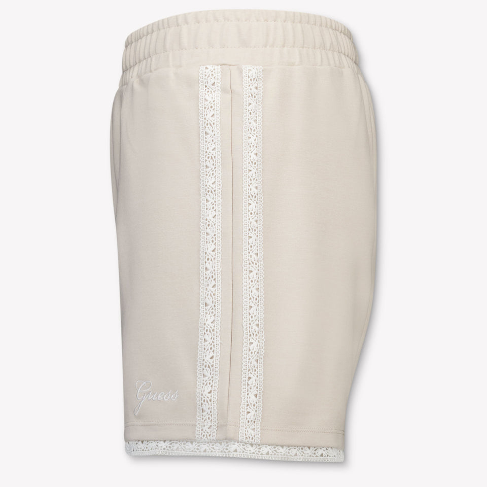 Guess Kids Girls Shorts In Light Beige