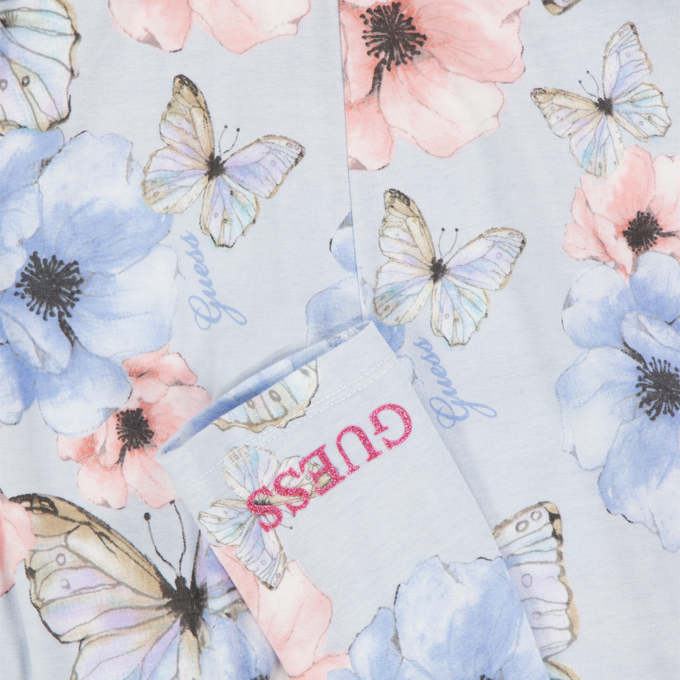 Guess Kids Girls Leggings In Light Blue