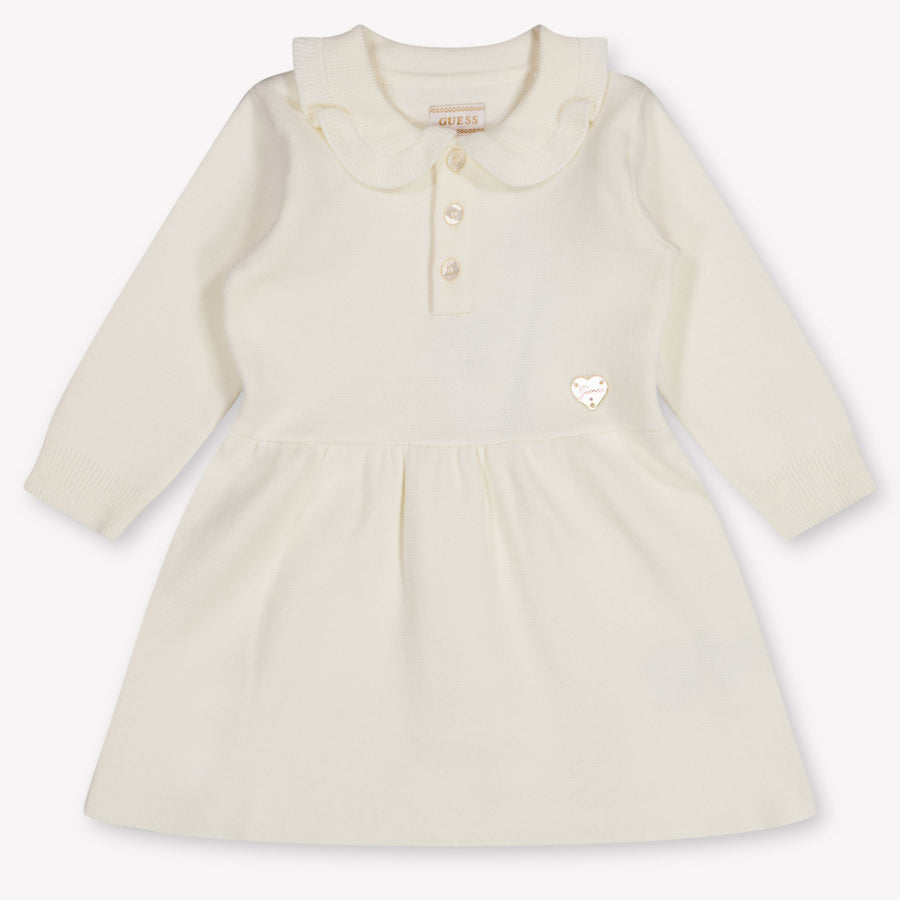 Guess Baby Meisjes Jurk In Off White