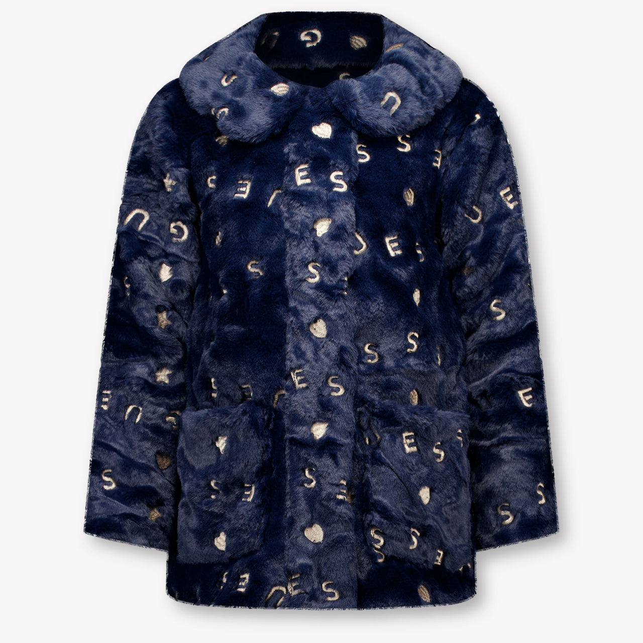 Guess Kinder Meisjes Faux Fur Jassen In Navy