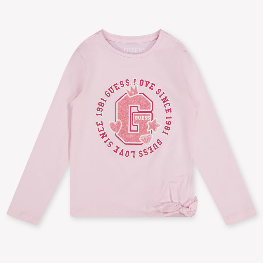 Guess Kinder Meisjes T-Shirt In Licht Roze