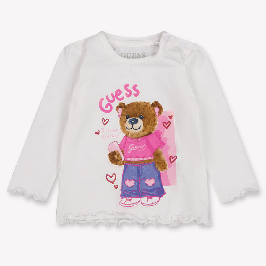 Guess Baby Meisjes T-Shirt In Wit