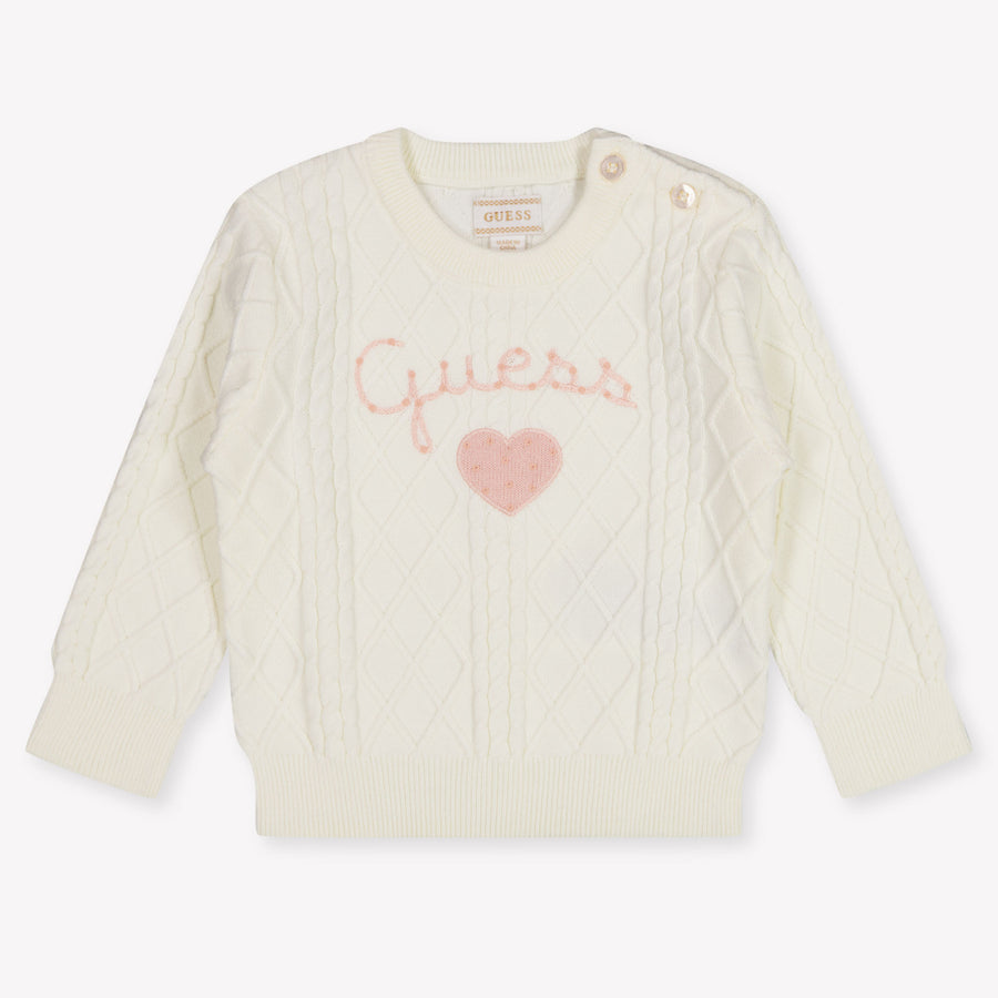 Guess Baby Meisjes Trui In Off White