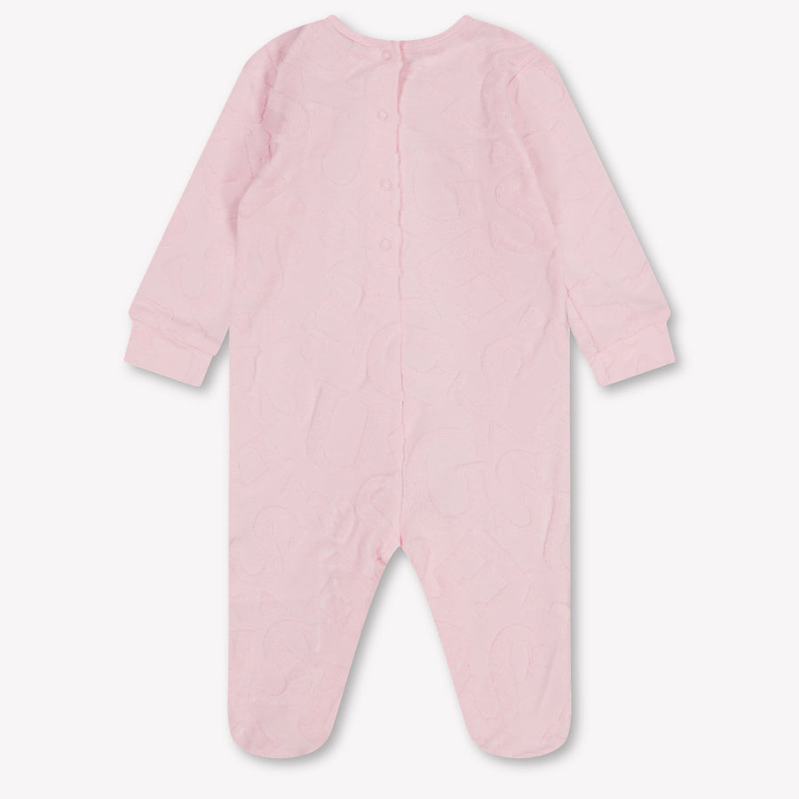 Guess Baby Unisex Playsuit In Pink