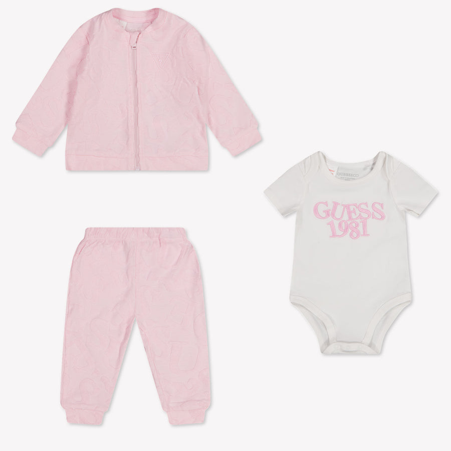 Guess Baby Meisjes Setje In Licht Roze