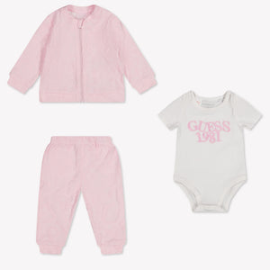 Guess Baby Unisex Setje In Licht Roze