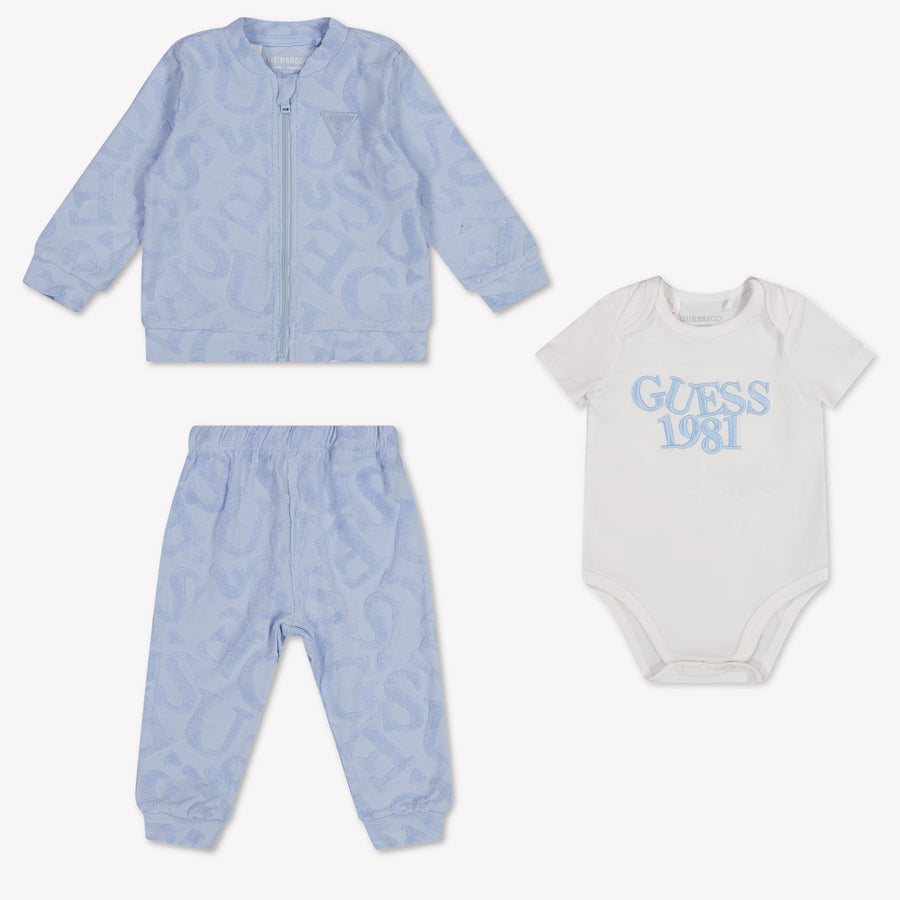 Guess Baby Unisex Setje In Licht Blauw