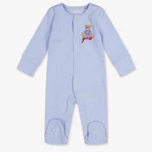 Guess Baby Boys Playsuit In Light Blue