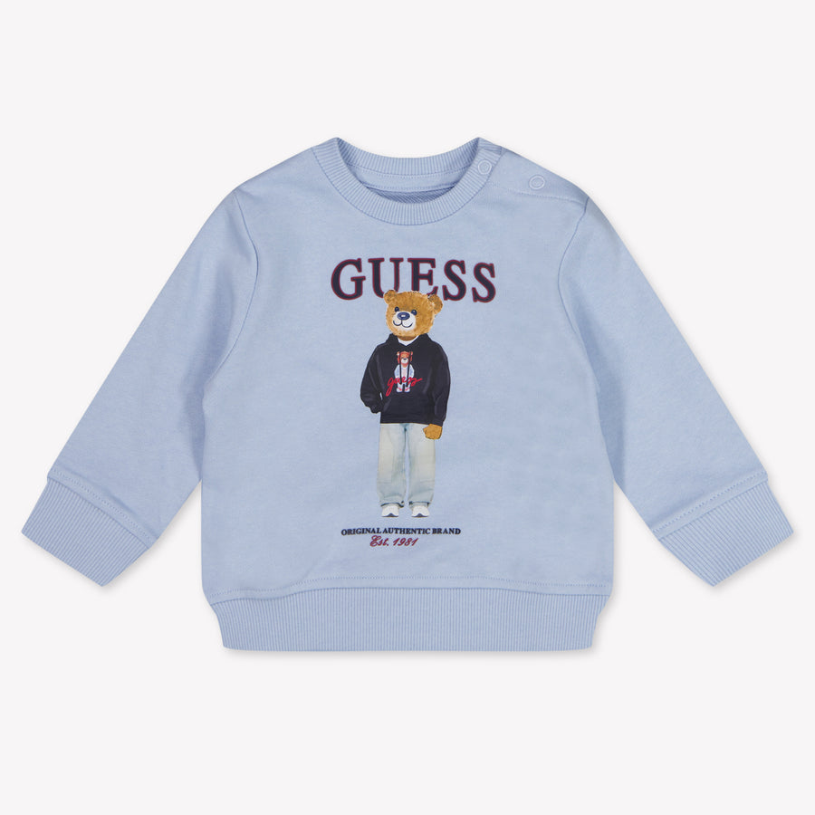 Guess Baby Boys Sweater In Light Blue