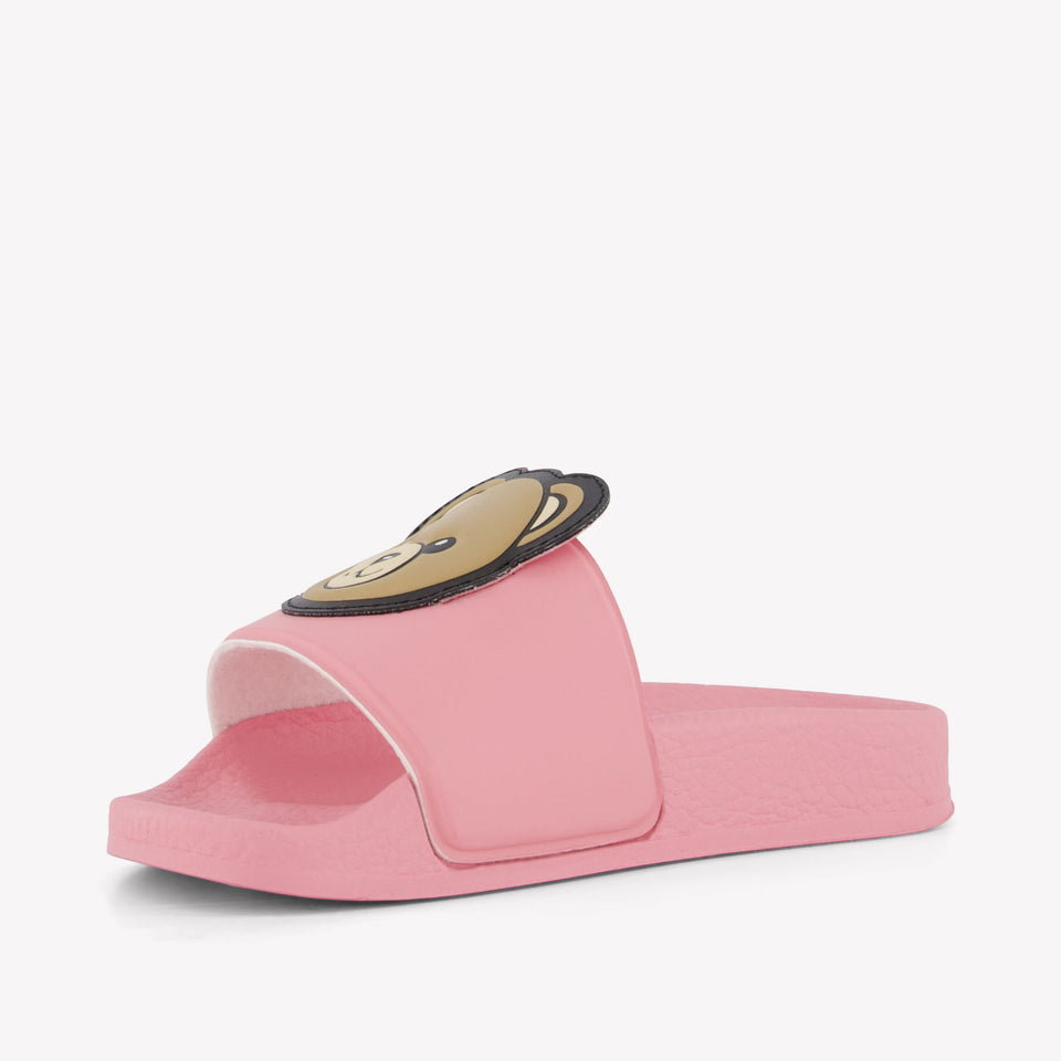 Moschino Unisex Slippers In Roze