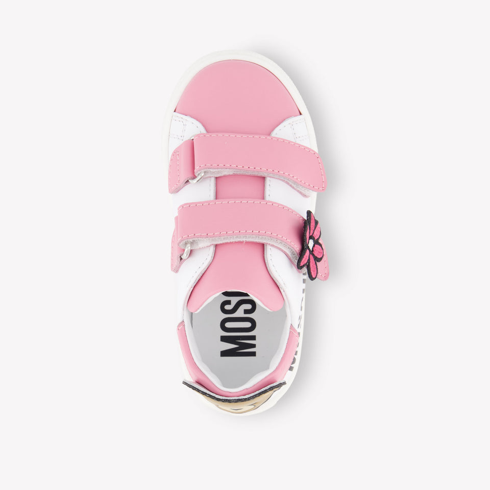 Moschino Girls Sneakers In Pink