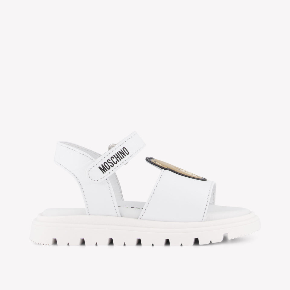 Moschino Unisex Sandalen In Wit