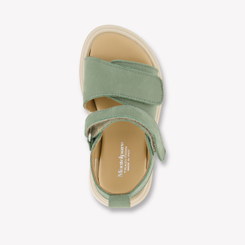 Andrea Montelpare Boys Sandals In Olive Green