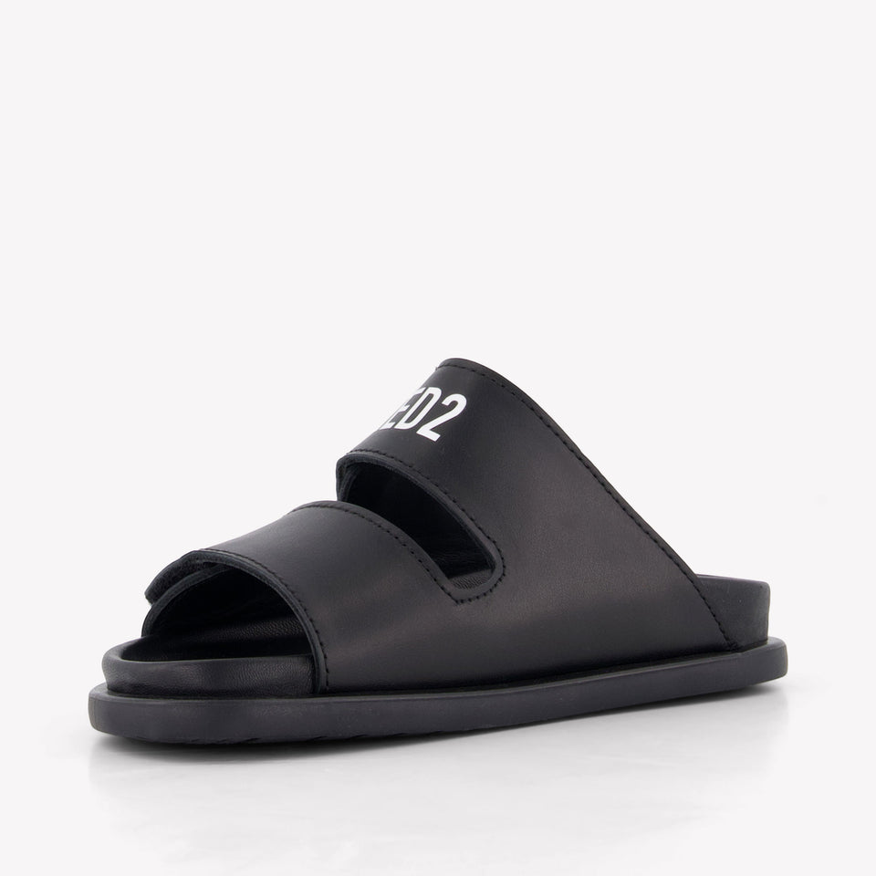 Dsquared2 Jongens Slippers In Zwart