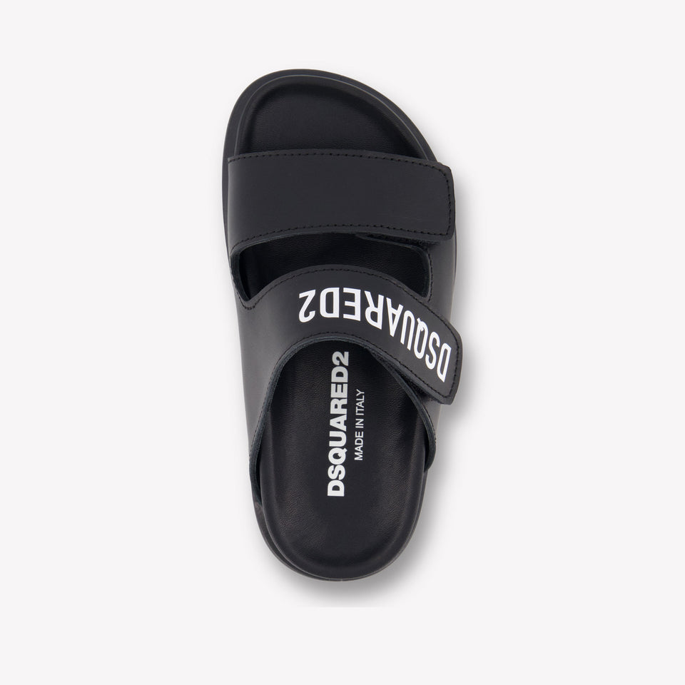 Dsquared2 Jongens Slippers In Zwart