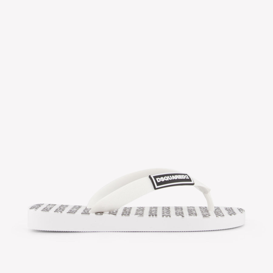 Dsquared2 Kinder Jongens Slippers In Wit