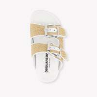 Dsquared2 Girls Flipflops In Beige