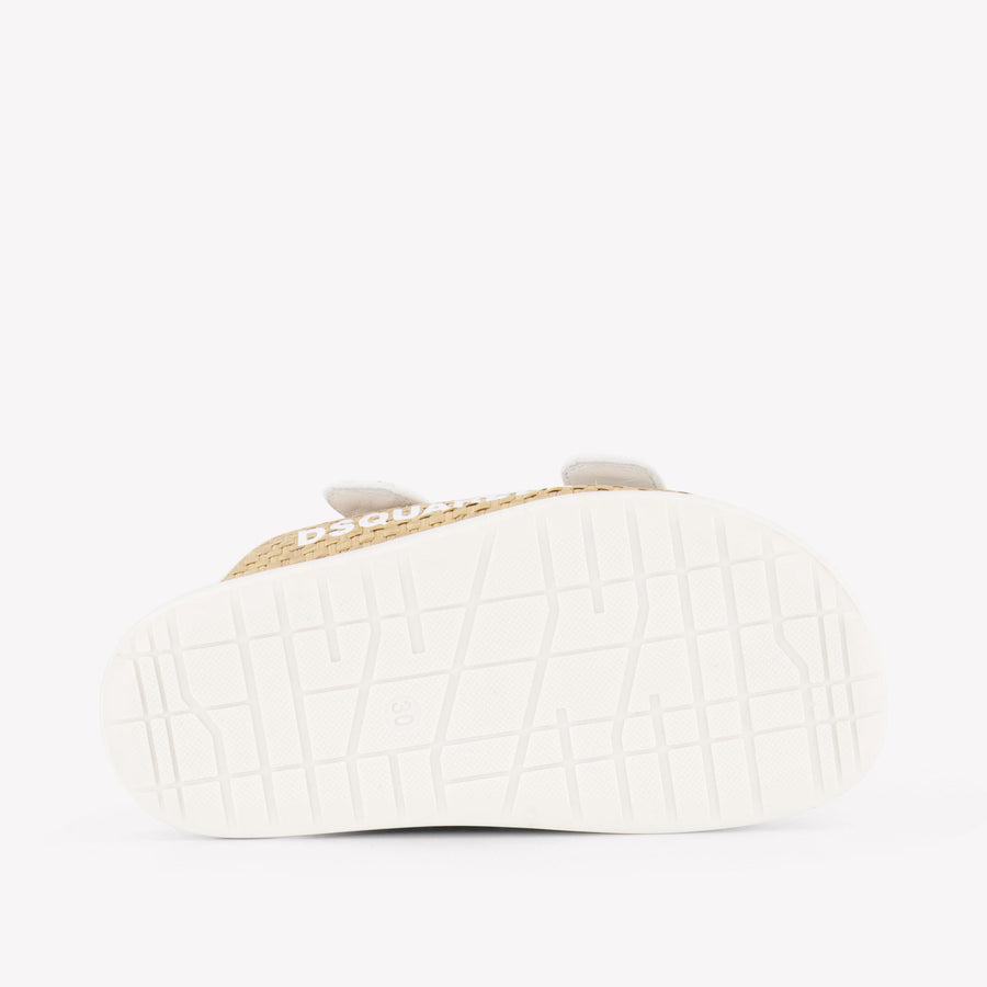 Dsquared2 Girls Flipflops In Beige