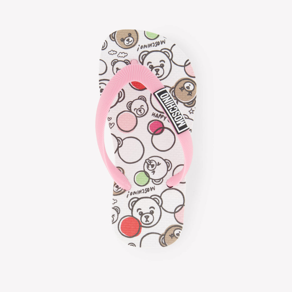 Moschino Girls Flipflops In Pink