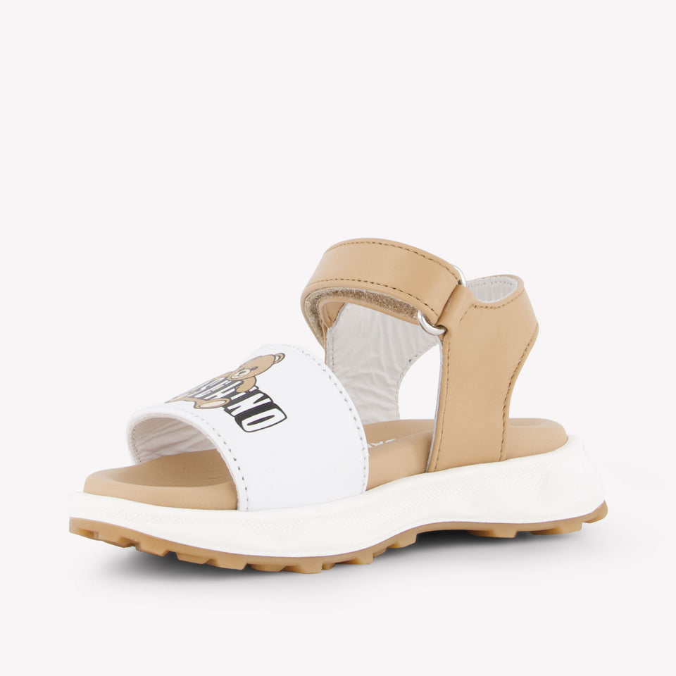 Moschino Unisex Sandals In Beige