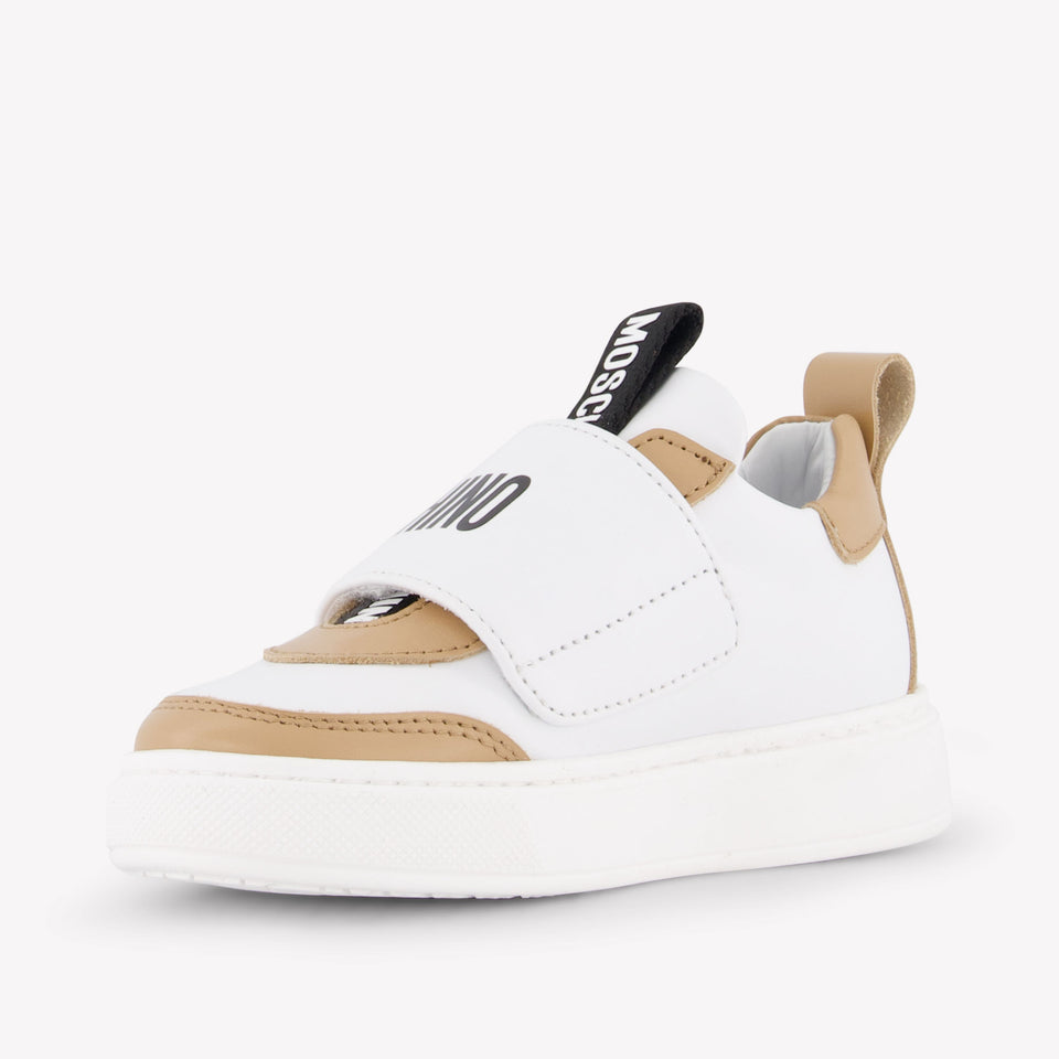 Moschino Unisex Sneakers In Beige