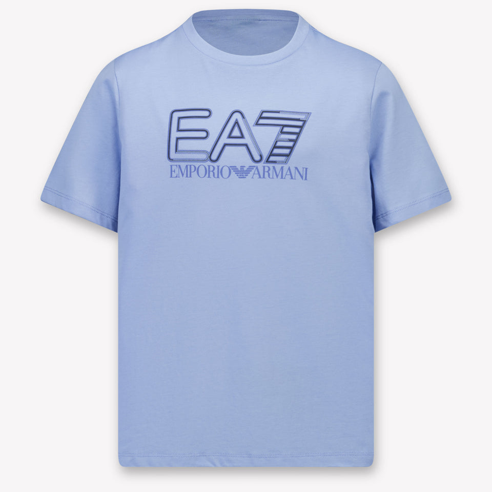 EA7 Kids Boys T-Shirt In Light Blue